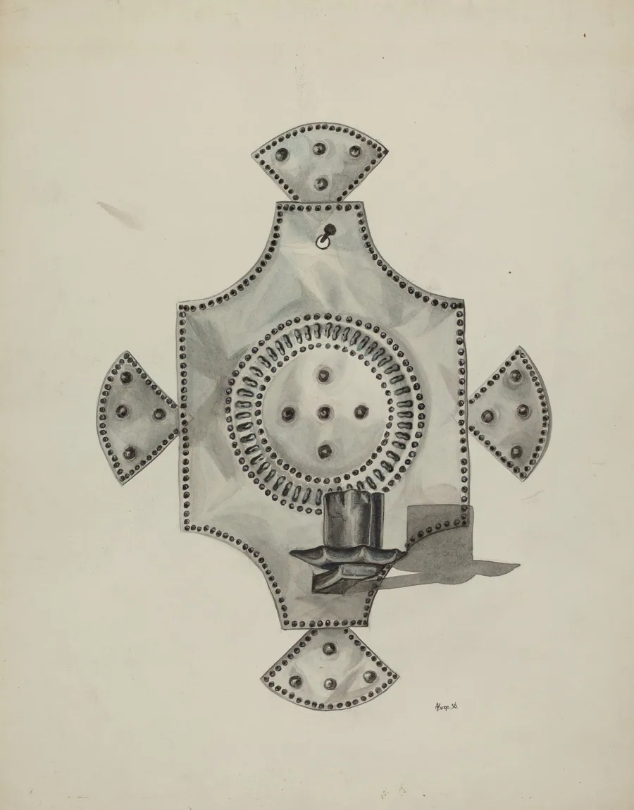 Cut Tin Candleholder (Candelero) by Irene M. Burge