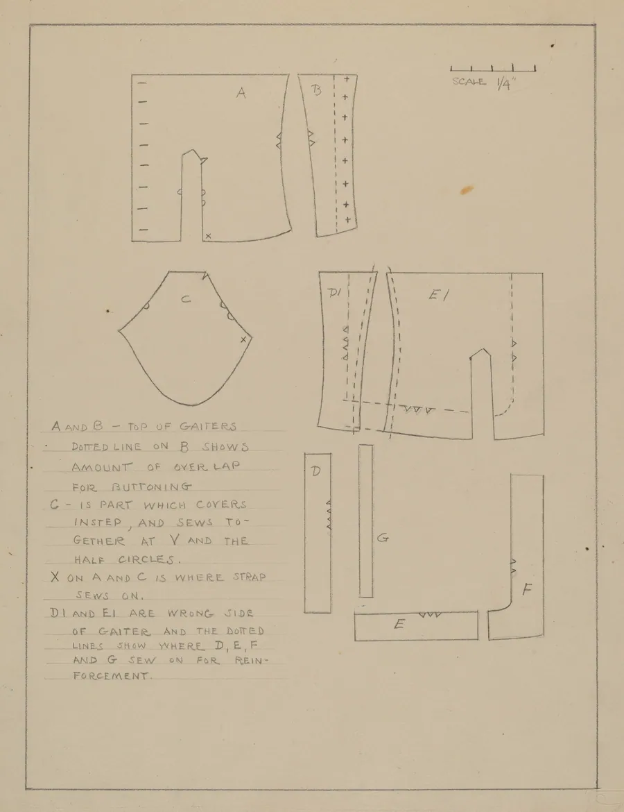 Pattern for Spats by Emery Herrett