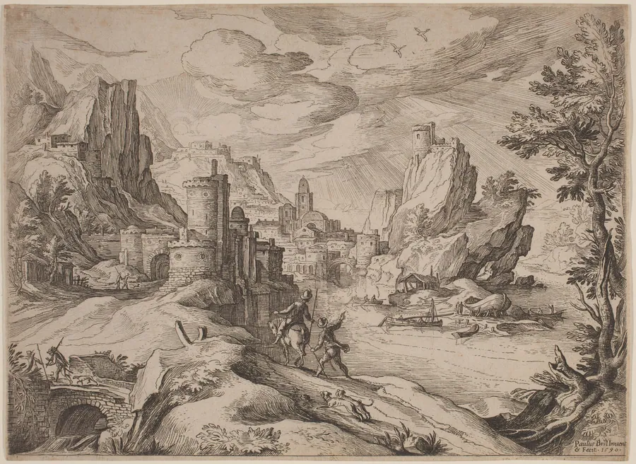 River Landscape with Travelers by Paul Bril