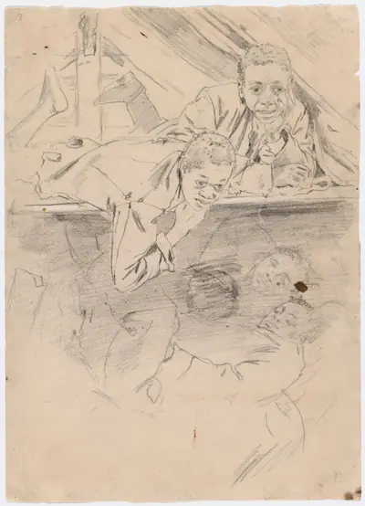 Study for "Army Boots" [verso]