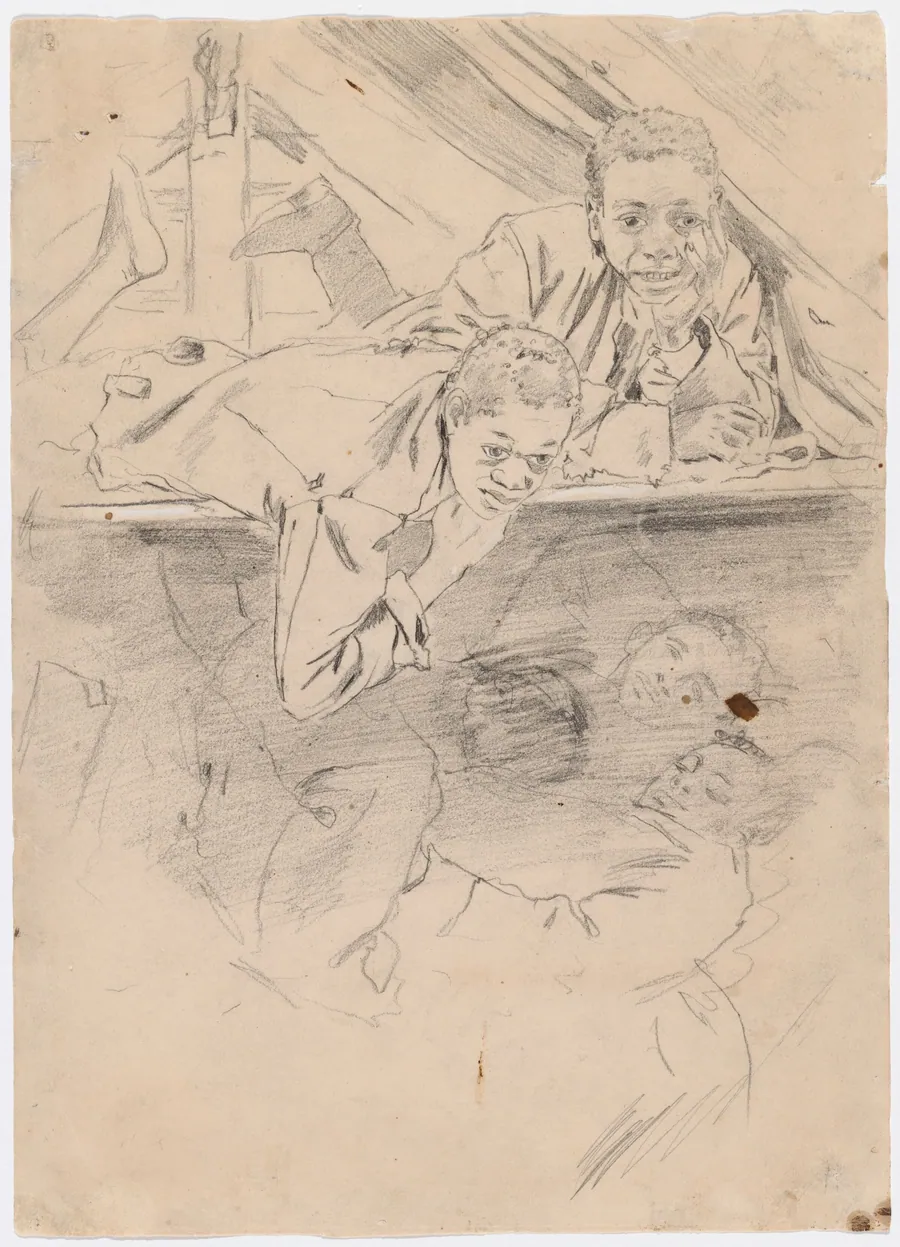 Study for "Army Boots" [verso] by Winslow Homer