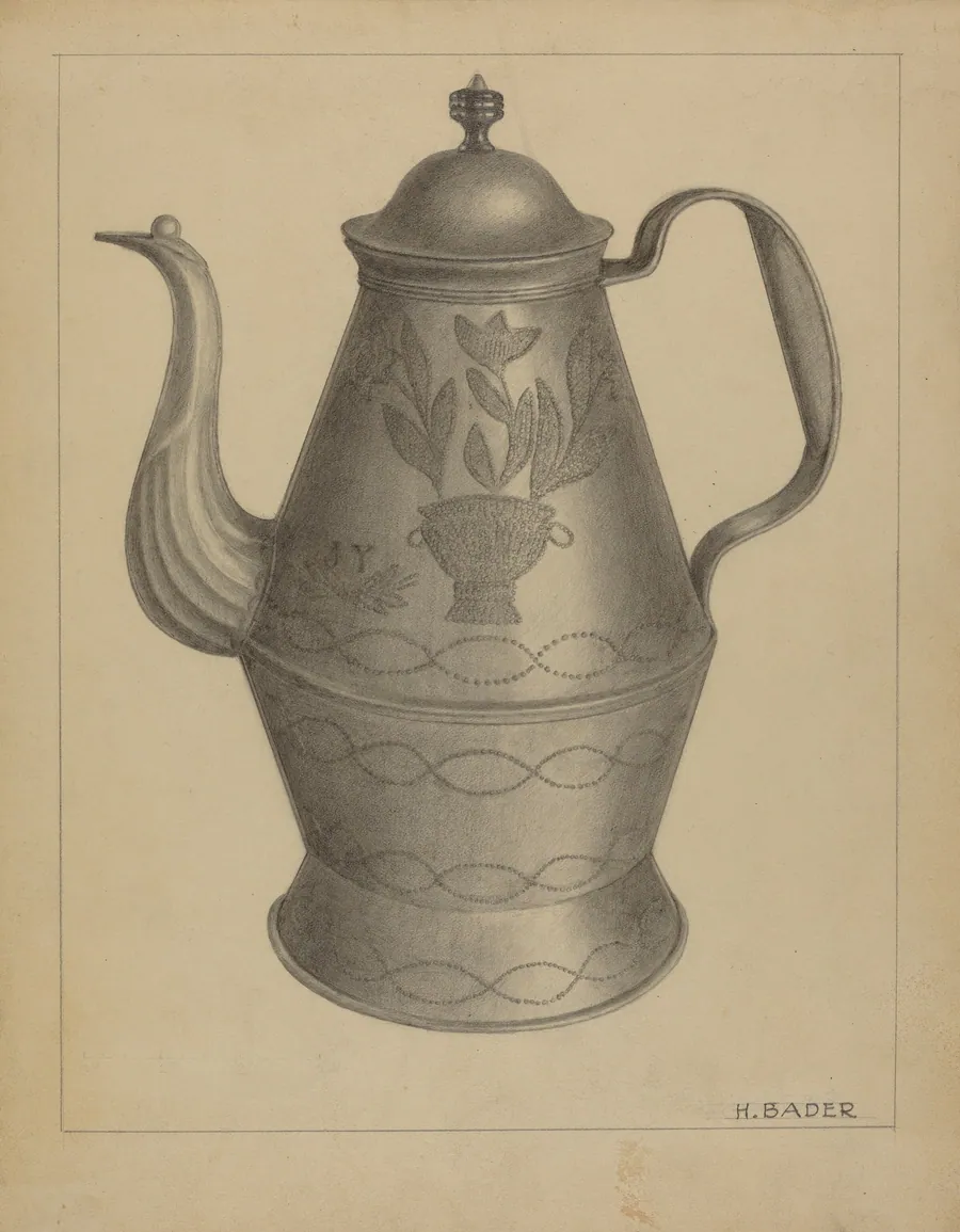 Pa. German Coffee Pot by Herman Bader