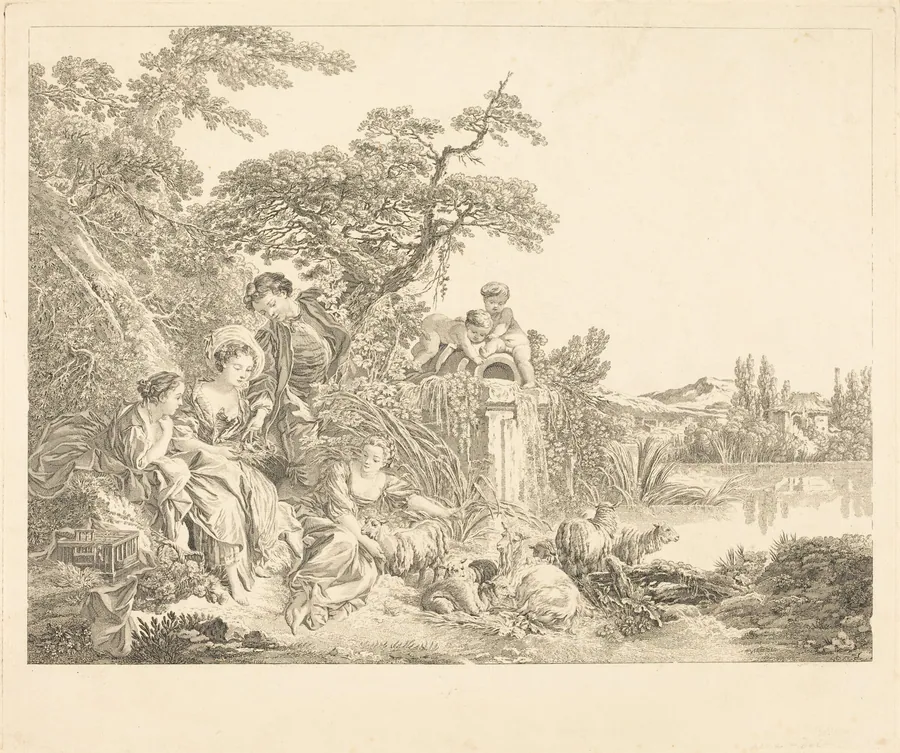 Les présents du berger by Louis-Simon Lempereur