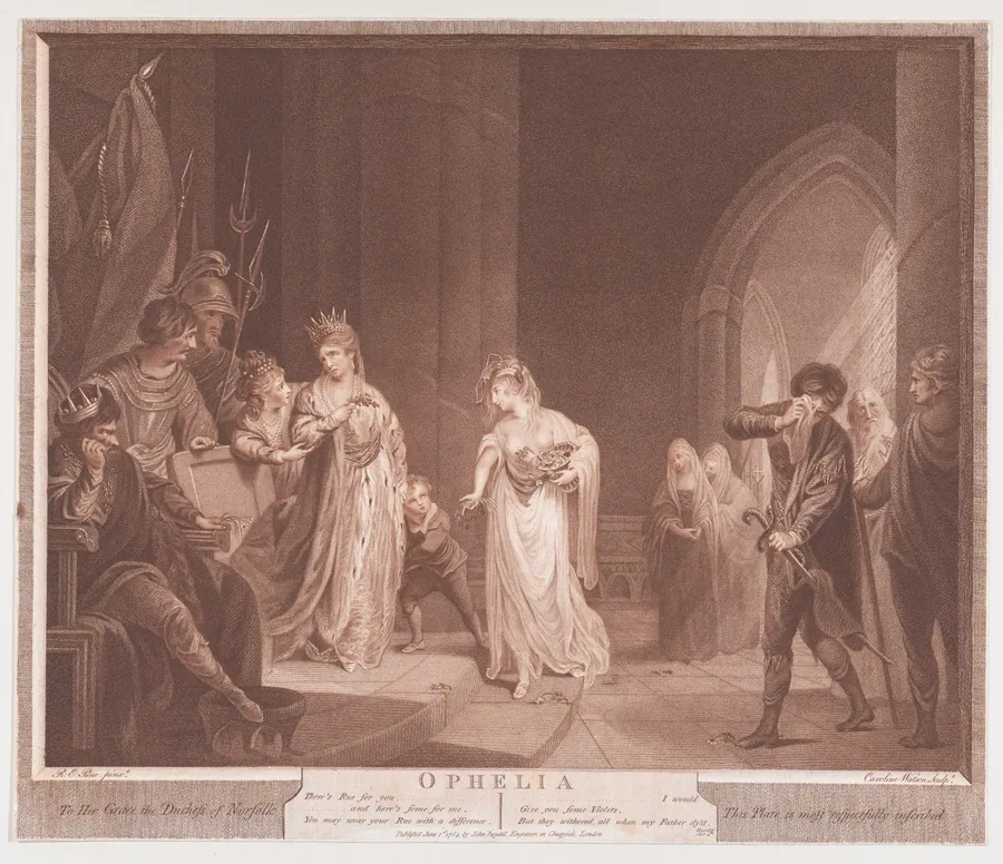 Ophelia (Shakespeare, Hamlet, Act 4, Scene 5) by Caroline Watson