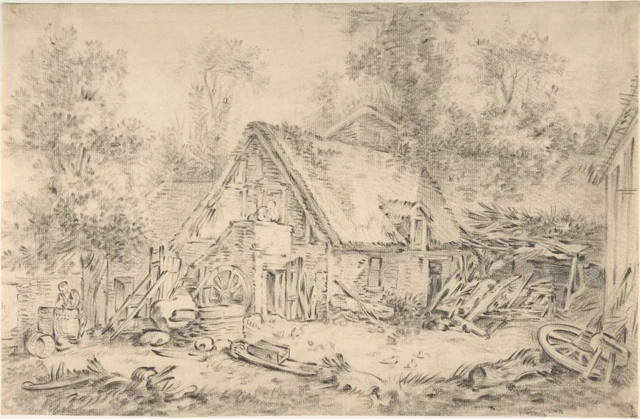A Cottage by François Boucher