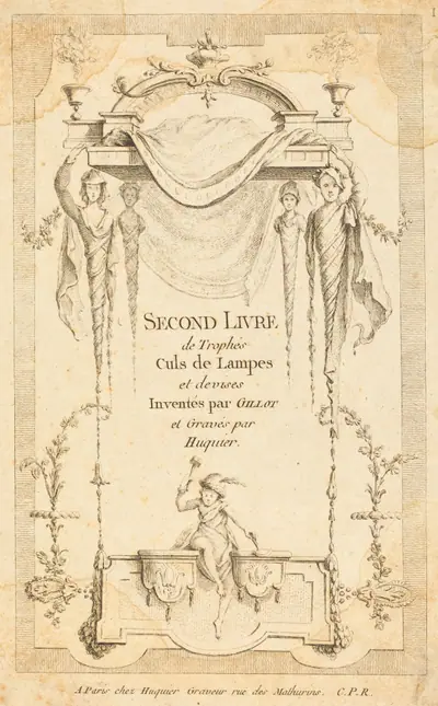 Second Livre de Trophés Culs de Lampes et Devises: Title Page