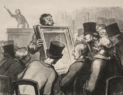 Painting Enthusiasts at Auction House Bouillon