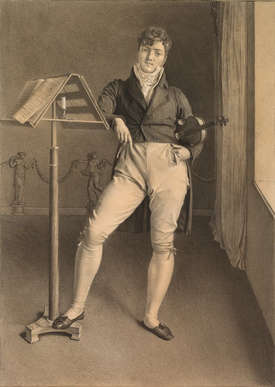 Portrait of Violinist Jean Vidal (1789–1867) by Adrien Victor Auger
