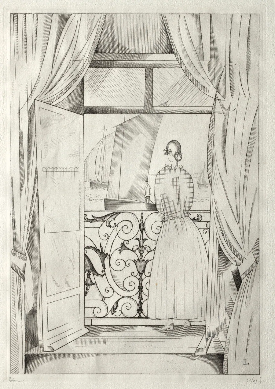 The Balcony over the Sea by Jean-Émile Laboureur