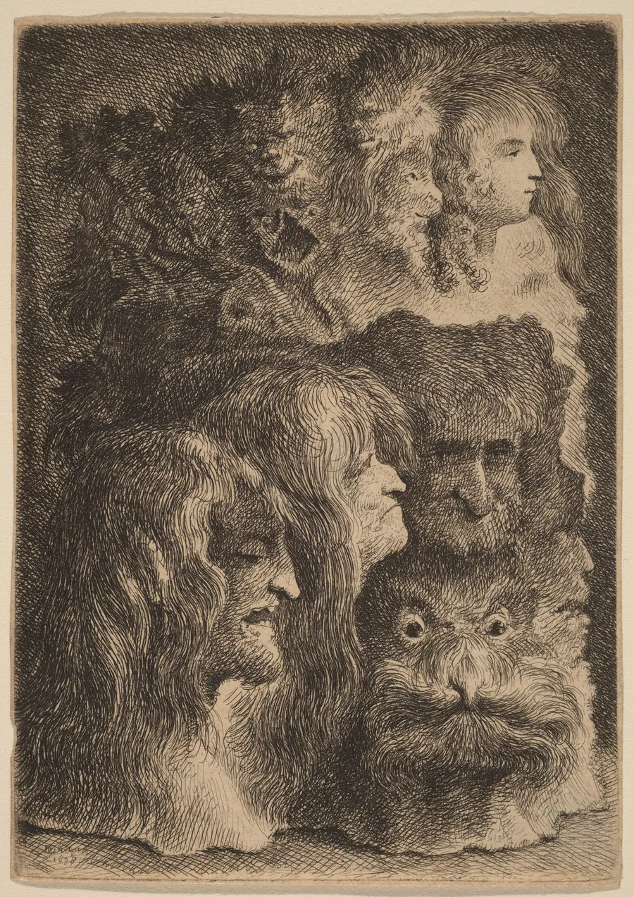 Fantastic Heads by Bartholomeus Breenbergh