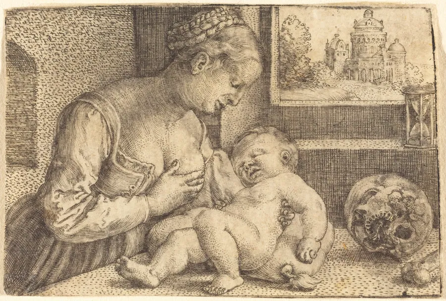 Madonna with Skull by Barthel Beham