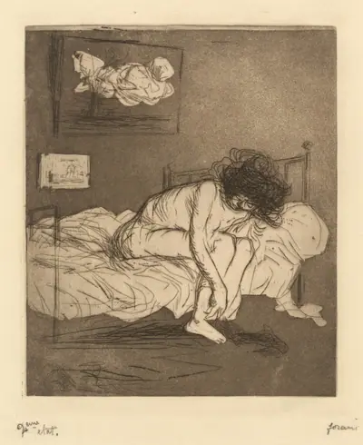 Femme mettant son bas (Woman Putting On Her Stockings)