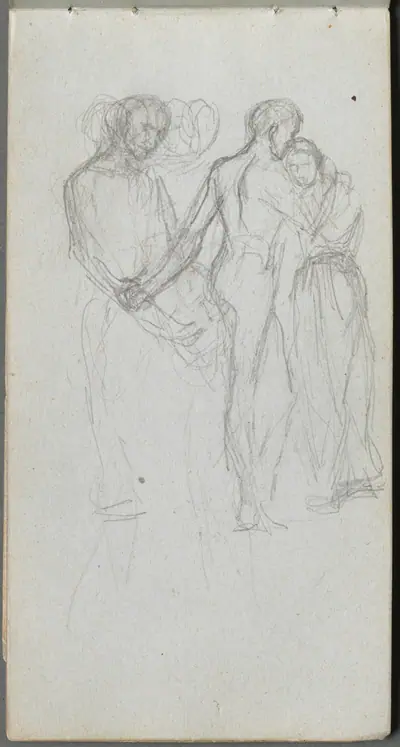 Sketchbook, page 10: Figures Embracing