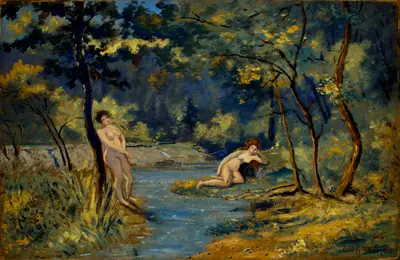 Standing and Reclining Nymphs