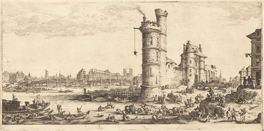 View of the Pont Neuf by Jacques Callot