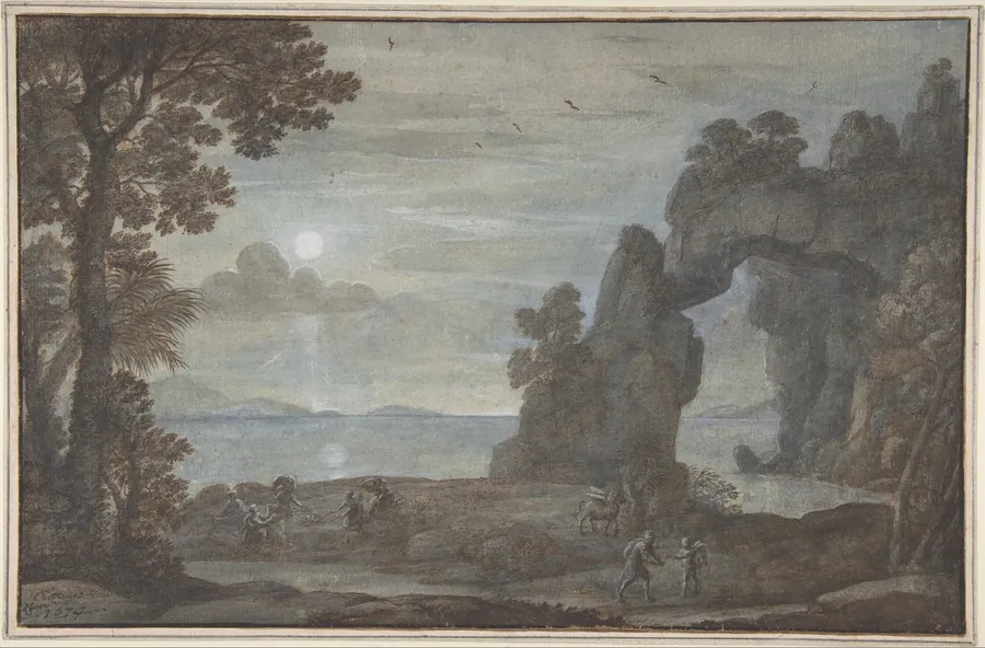 Coast View with Perseus and the Origin of Coral by Claude Lorrain (Claude Gellée)