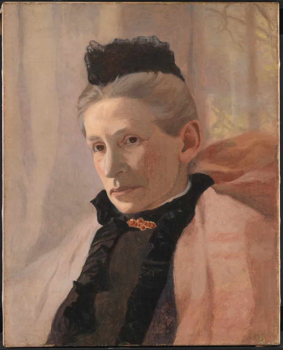 Frederikke von Scholten, F. Arendrup, kunstnerens svigermoder by Christian Mourier-Petersen