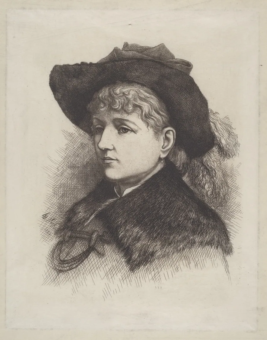 Portrait of the Artist's Wife, Sarah Edwards Nast by Thomas Nast