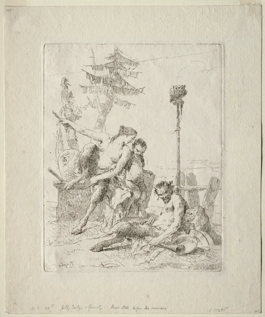 Scherzi di Fantasia: The Happy Satyr and his Family by Giovanni Battista Tiepolo