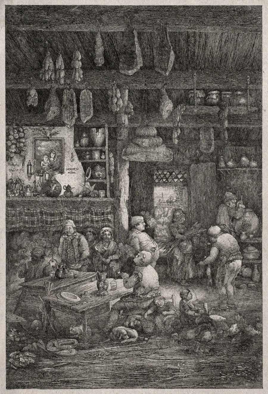 Moldavian Interior by Rodolphe Bresdin