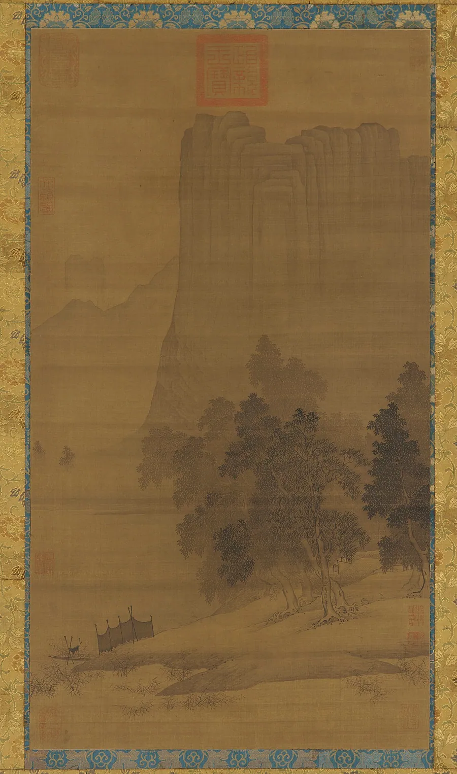 After the rain: fishing nets drying on the shore by Traditionally attributed to Li Tang 李唐 (ca. 1050s-after 1130)
