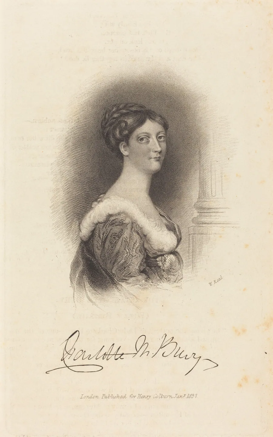 Lady Charlotte Susan Maria Bury by W. Read