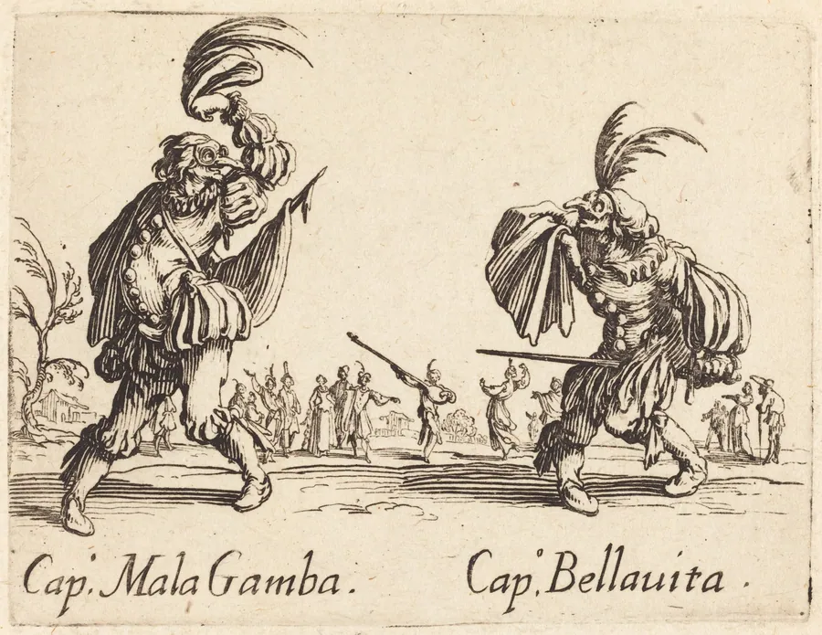 Cap. Mala Gamba and Cap. Bellavita by Jacques Callot