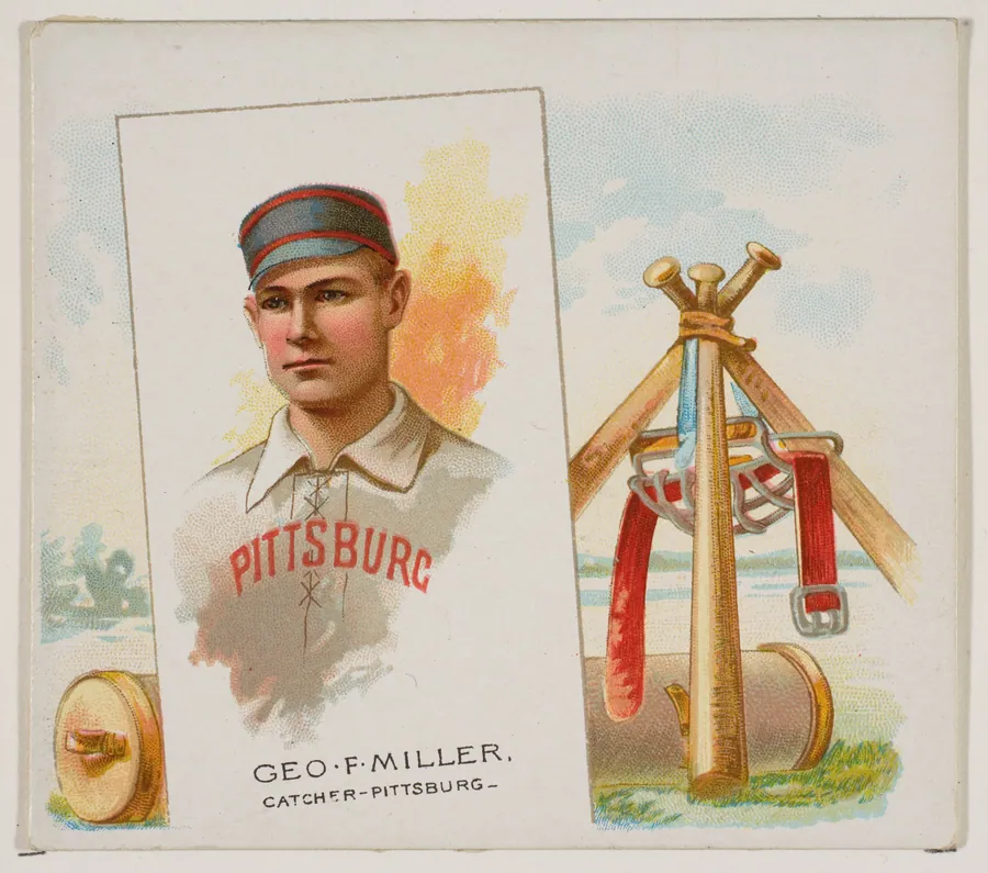 George F. Miller, Catcher, Pittsburgh, from World's Champions, Second Series (N43) for Allen & Ginter Cigarettes by Allen & Ginter