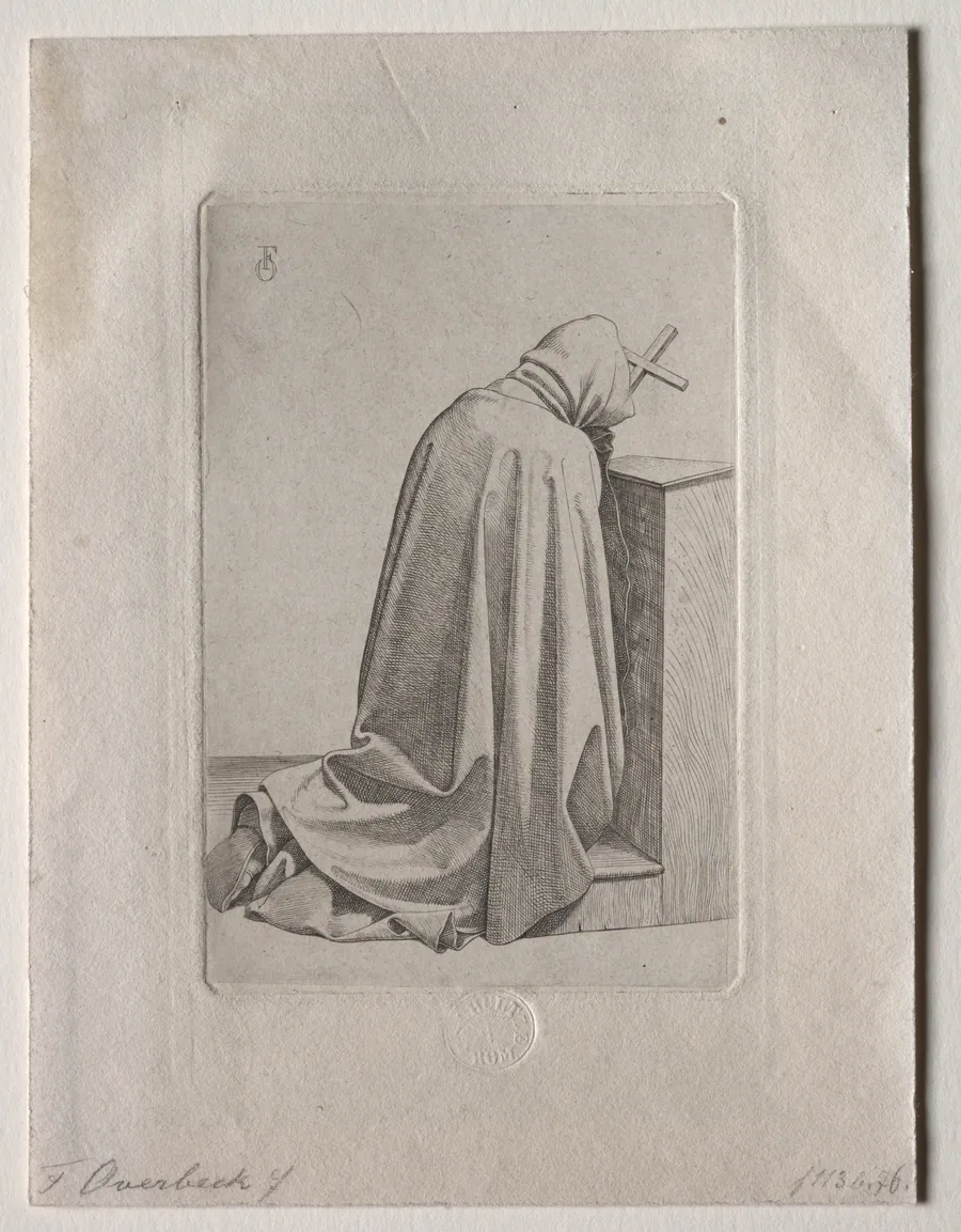A Praying Monk by Johann Friedrich Overbeck