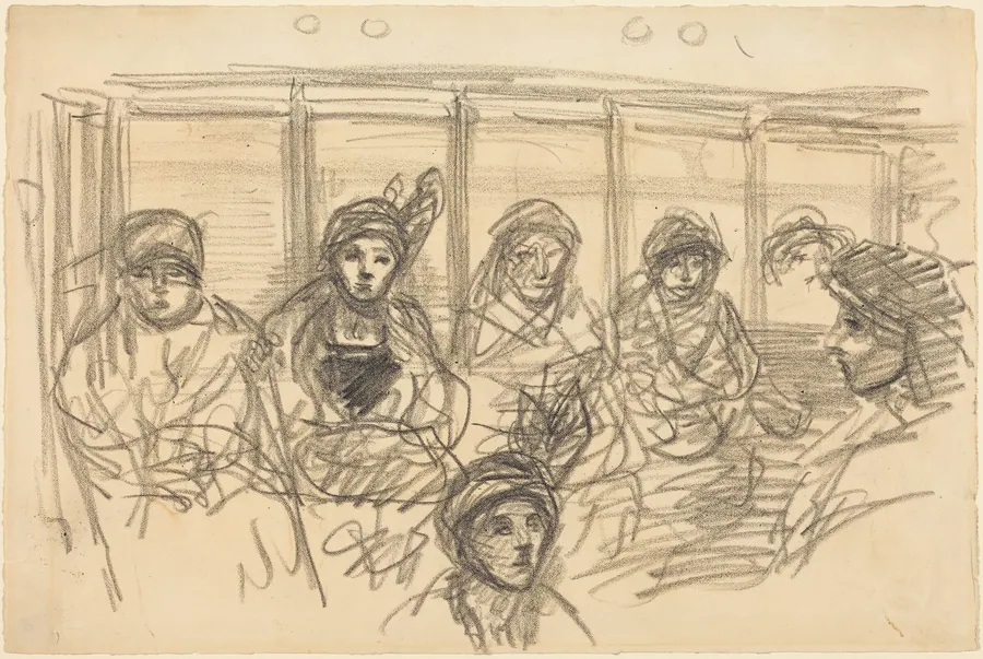 Riders on the Metro by Théophile Alexandre Steinlen