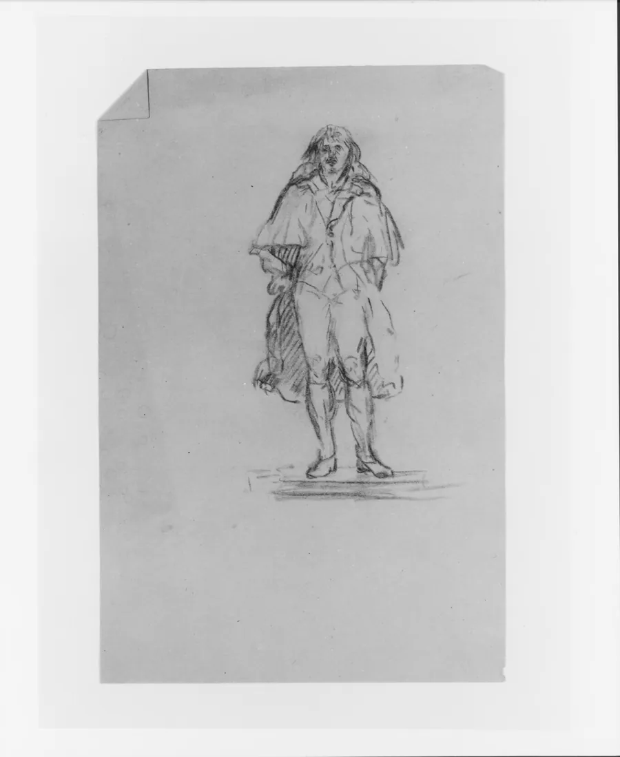 Study for Full-length Male Statue (from Sketchbook) by John Quincy Adams Ward