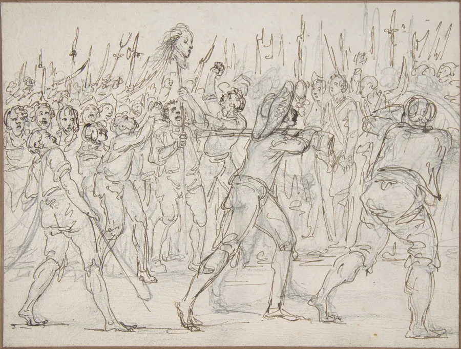 The Head of Jean Féraud (1759–1795), a Deputy at the Convention, Carried on a Pike, May 21, 1795 by baron Dominique Vivant Denon