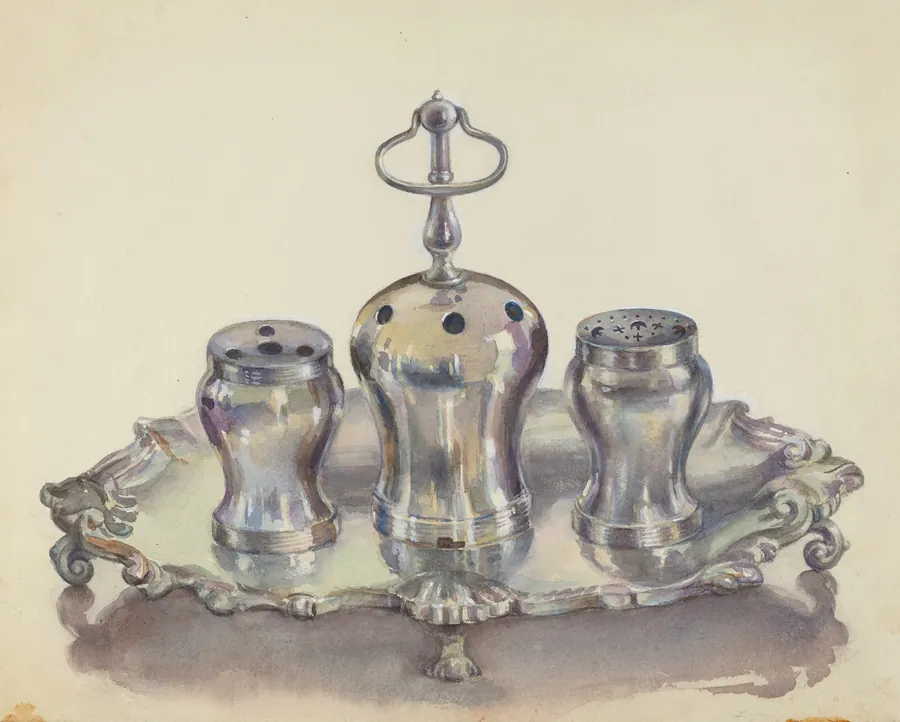 Silver Ink Stand by John Dixon