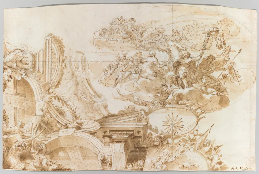 The Apotheosis of Romulus: Design for a Ceiling by Domenico Maria Canuti