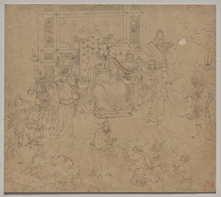 Album of Daoist and Buddhist Themes: Kings of Hells: Leaf 36