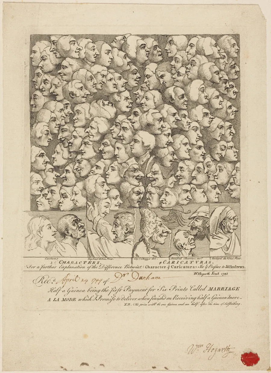 Characters and Caricaturas by William Hogarth