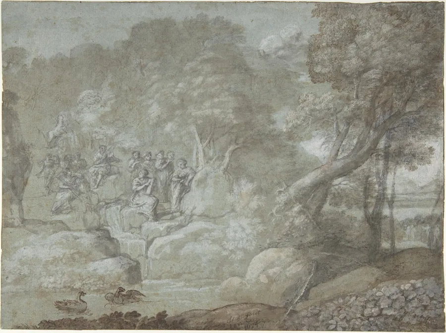 Landscape with Apollo and the Muses by Claude Lorrain (Claude Gellée)