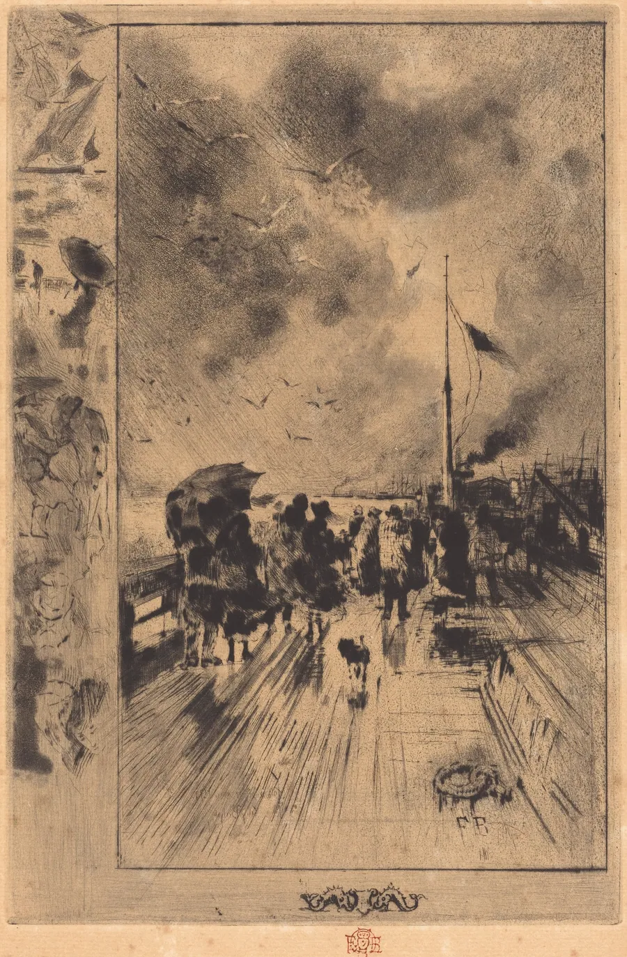 Une Jetée en Angleterre (A Pier in England) by Félix-Hilaire Buhot