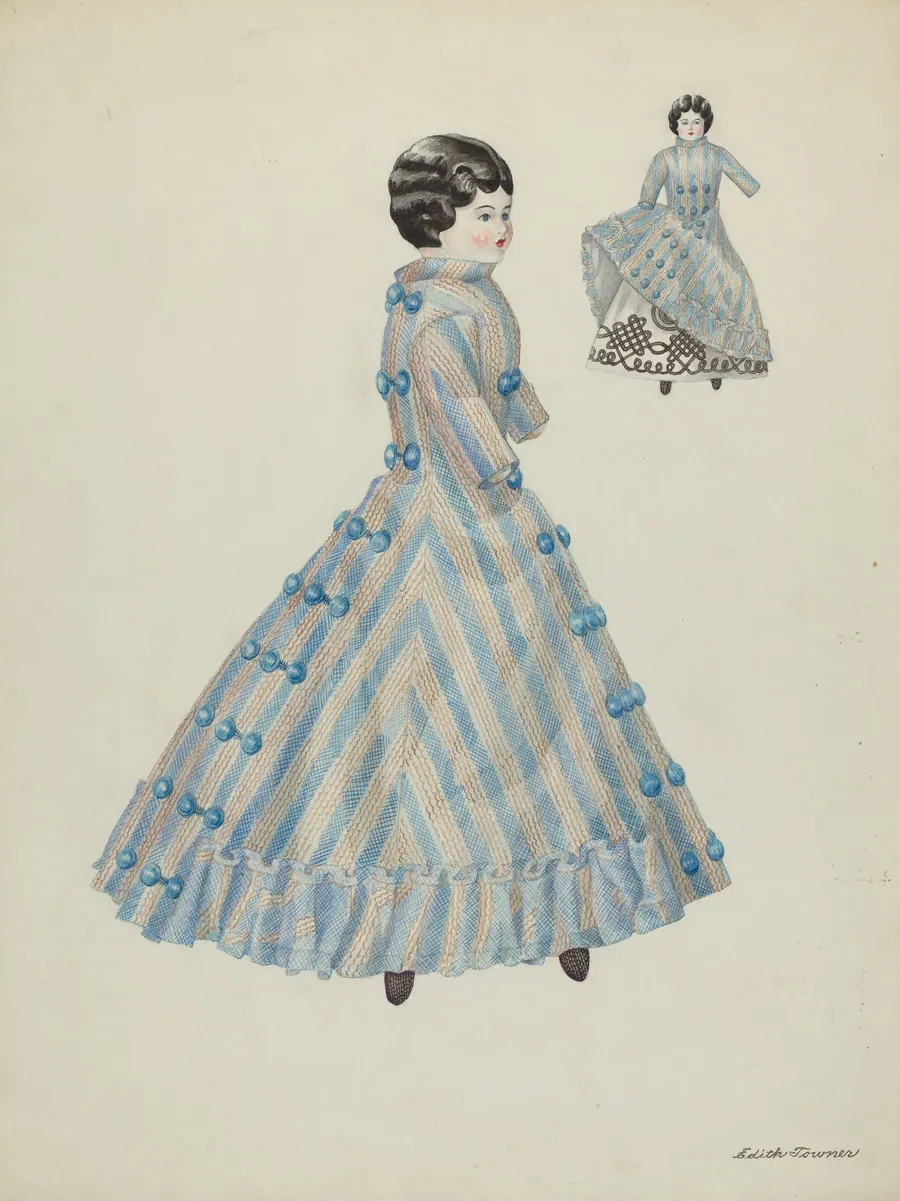 Doll with China Head by Edith Towner