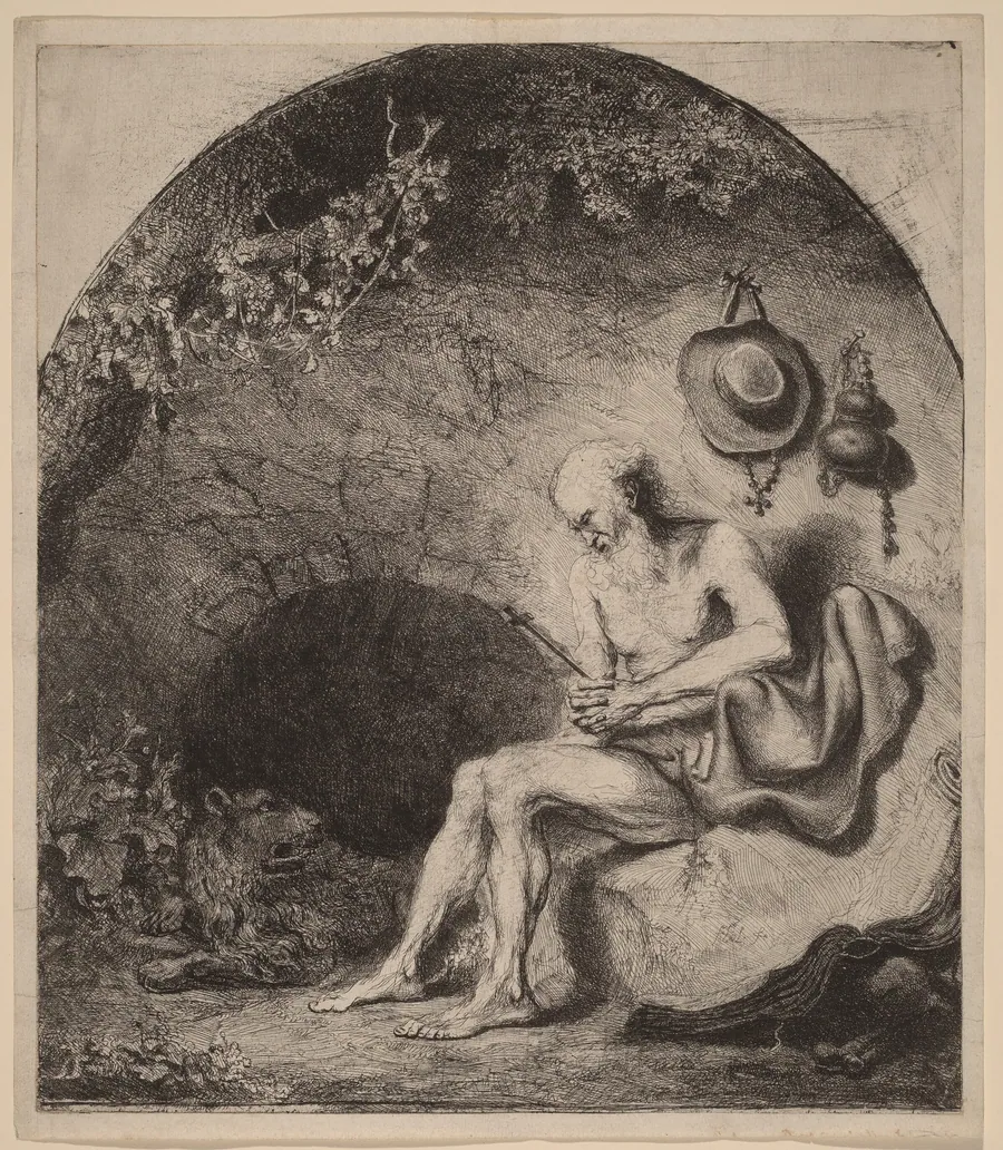 Saint Jerome in the Cave by Ferdinand Bol