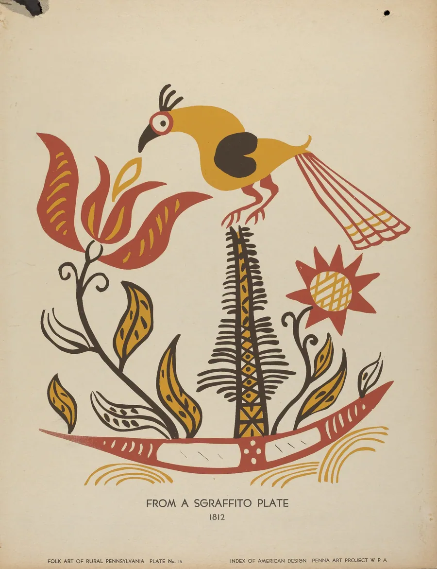 Plate 14: From Portfolio "Folk Art of Rural Pennsylvania" by American 20th Century