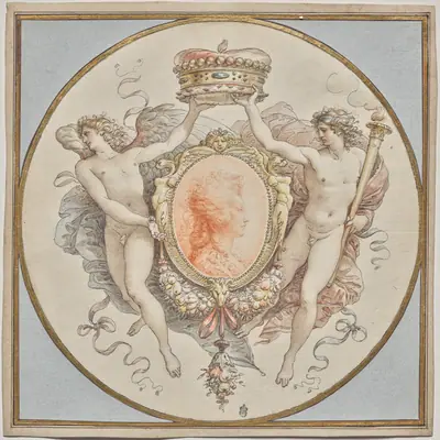 Portrait of a Lady with an Elaborate Cartouche