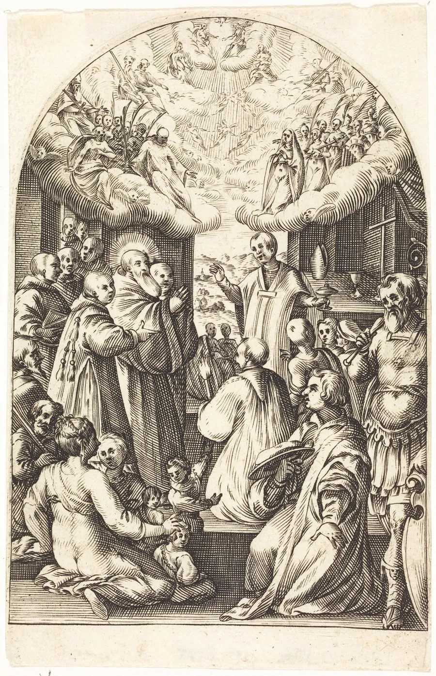 Death of Saint Benedict by Jacques Callot
