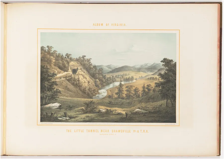 The Little Tunnel Near Shawsville, Virginia and Tennessee Railroad by Edward Beyer