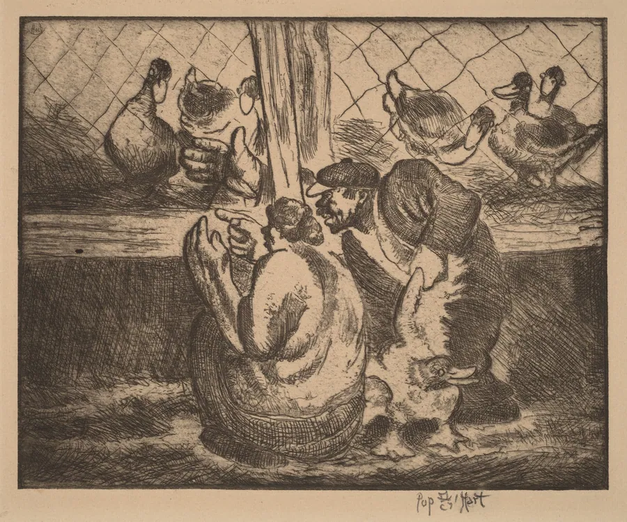 Poultry Man (small plate) by George Overbury (Pop) Hart
