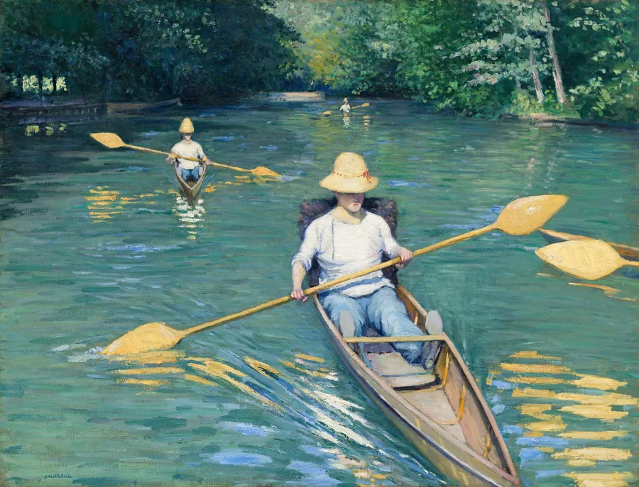 Skiffs by Gustave Caillebotte