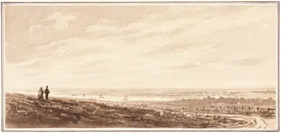 A Couple Admiring a View of the River Ouse(?), Lincolnshire