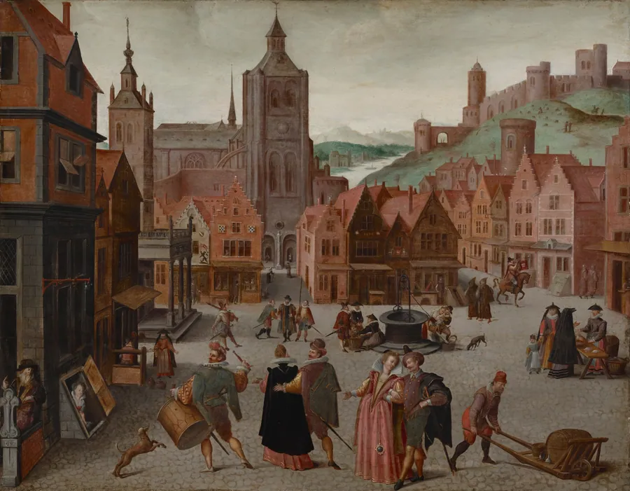 The Marketplace in Bergen op Zoom by Abel Grimmer