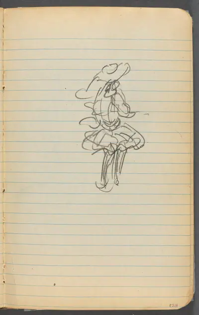 Sketchbook, page 123: Female Figure