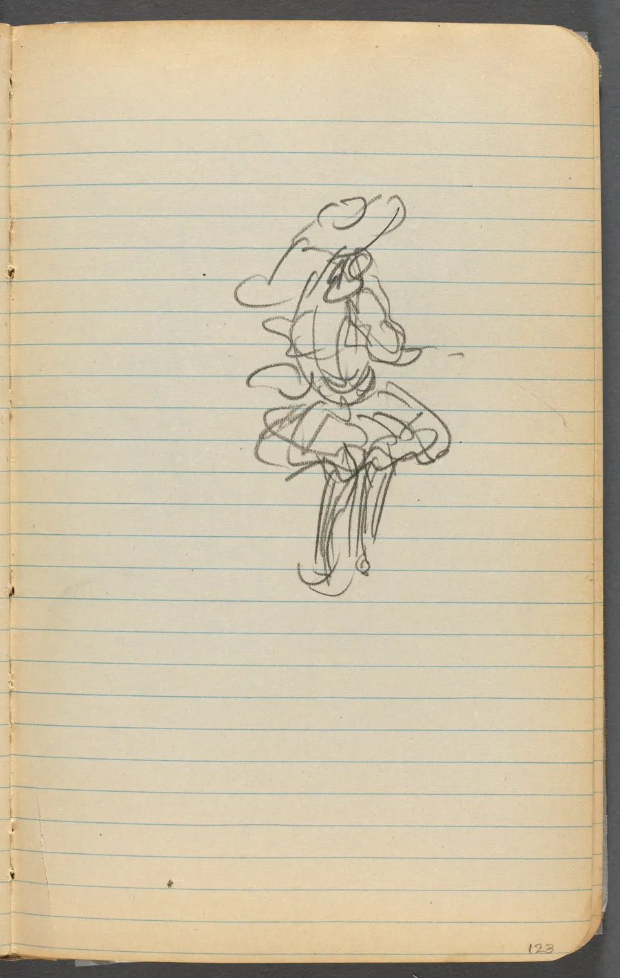 Sketchbook, page 123: Female Figure by Maurice Prendergast